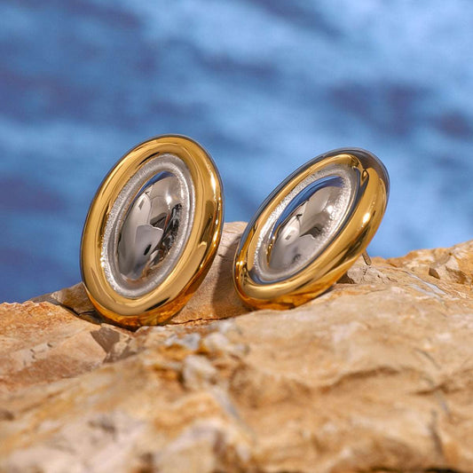 18K Gold-Plated Stainless Steel Stud Earring - Brinxx Couture