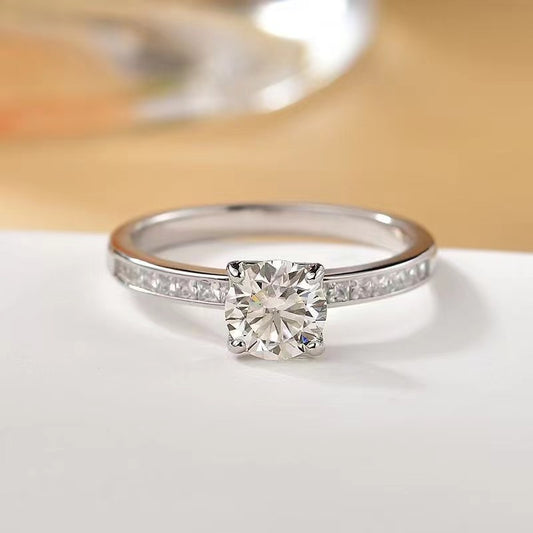 2 Carat Moissanite Zircon 925 Sterling Silver Ring - Brinxx Couture