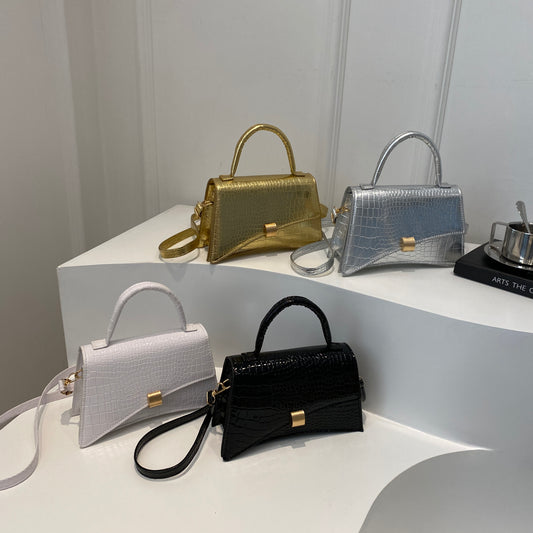 Crocodile Print PU Leather Handbag - Brinxx Couture