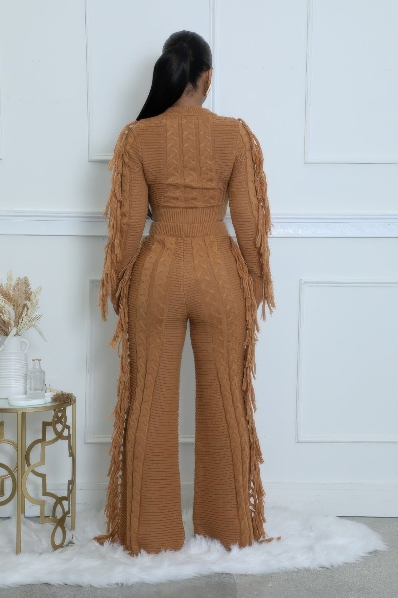 Knitted Stretch Pant Set - Brinxx Couture
