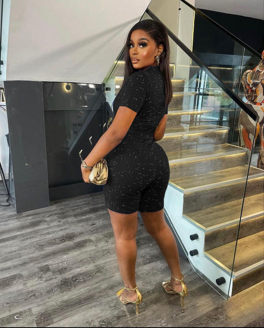 Elegant Evening Sparkling One-Piece - Brinxx Couture