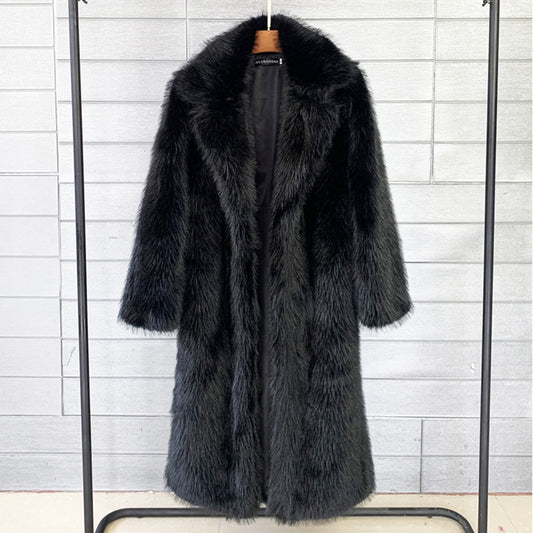 Long Faux Fur Overcoat - Brinxx Couture