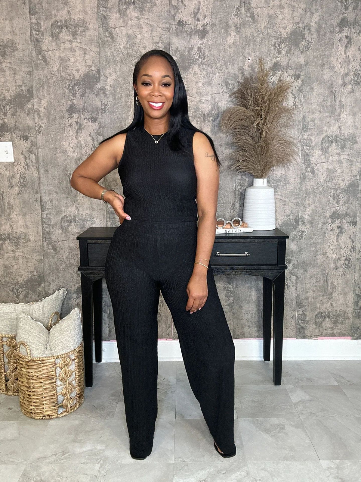 Sleeveless Round Neck Two Piece Set - Brinxx Couture