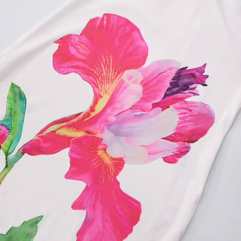 Floral Print Tube Top Maxi Dress - Brinxx Couture