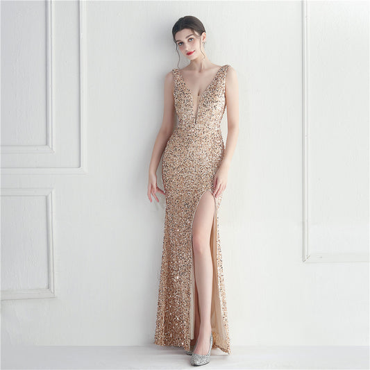 Colorful Sequin Prom Maxi Dress - Brinxx Couture