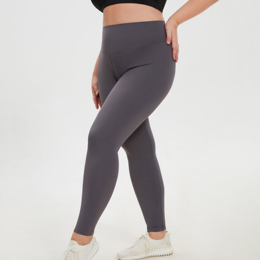 Plus Size Elastic High Waist Leggings - Brinxx Couture