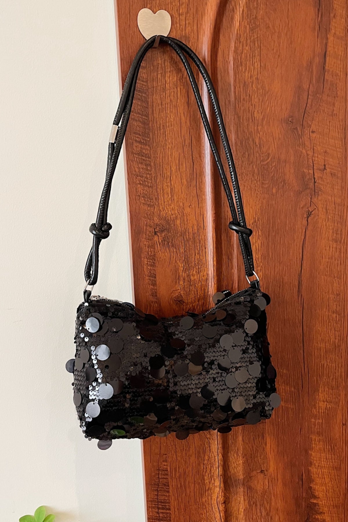 Sequin Knotted Straps Shoulder Bag - Brinxx Couture