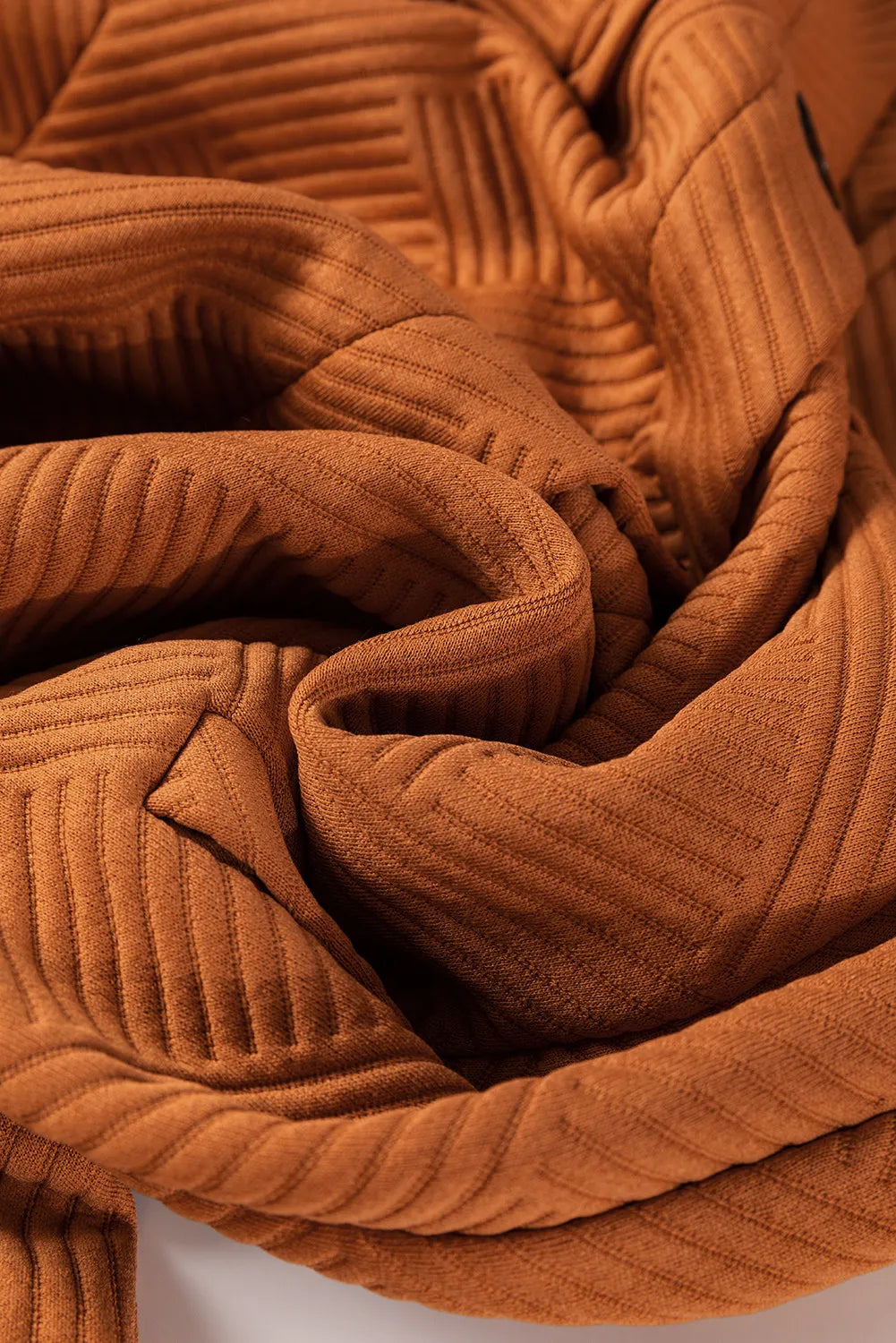 Textured Button Down Collared Neck Coat - Brinxx Couture