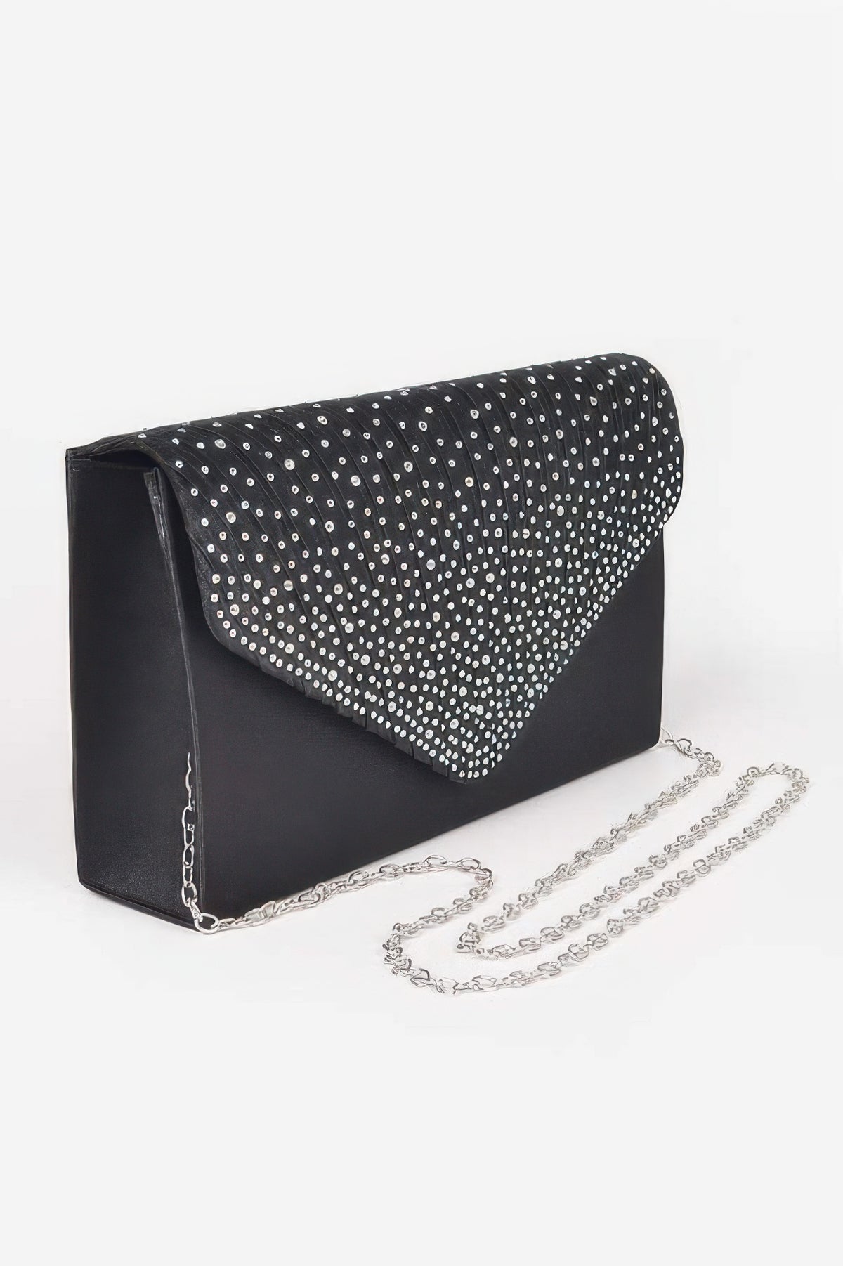 Rhinestone Satin Party Clutch - Brinxx Couture