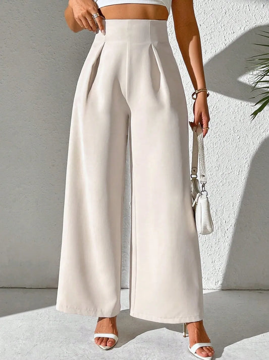 Wide Leg High Waist Pants - Brinxx Couture
