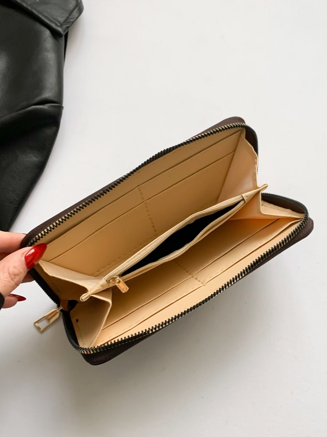 Faux Leather Solid Color Shiny Wallet - Brinxx Couture