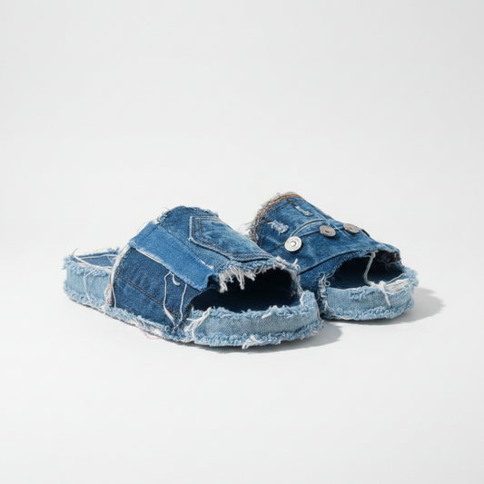 Denim Slides - Brinxx Couture