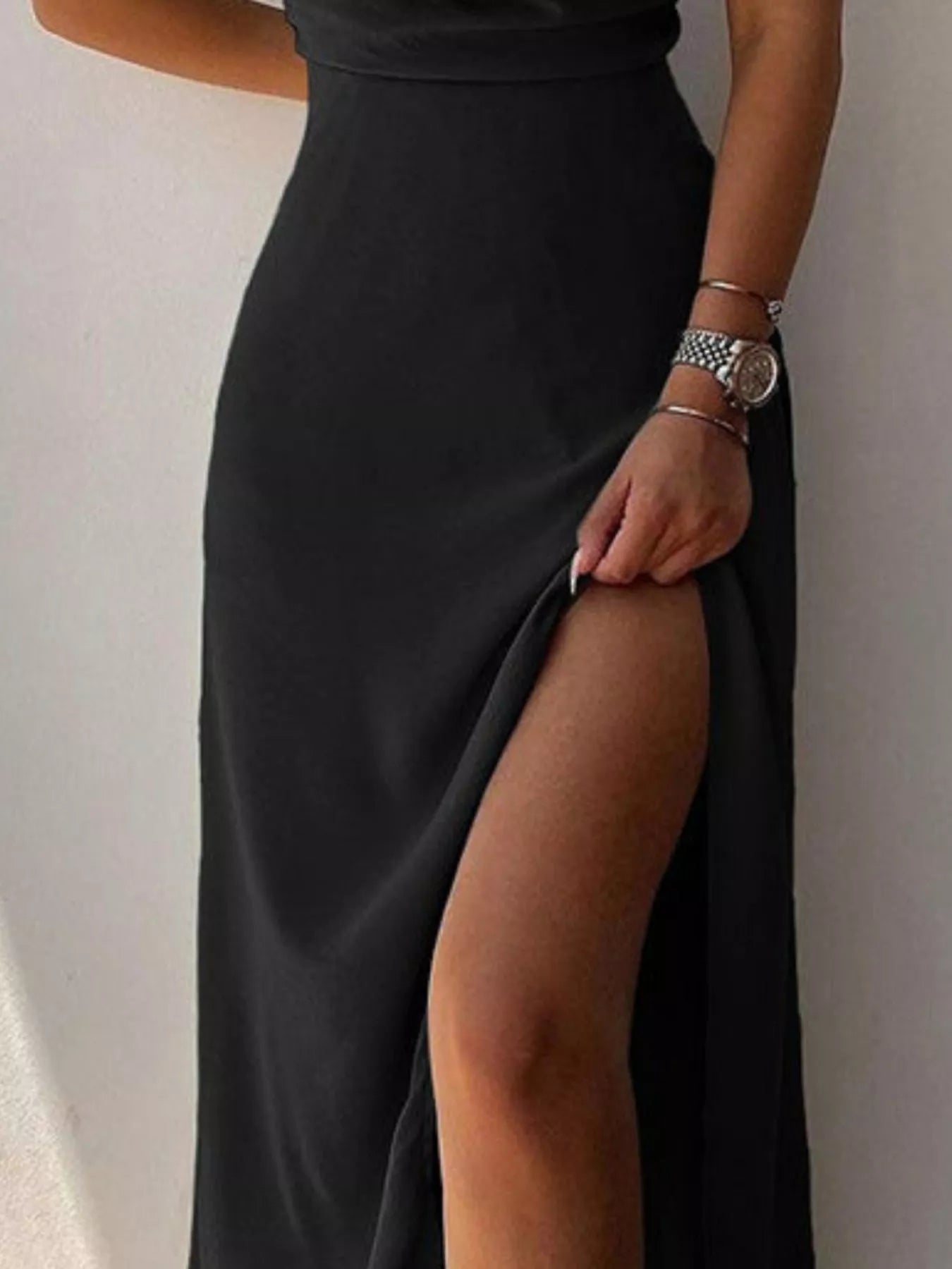 Slit Spaghetti Strap Maxi Dress - Trendsi