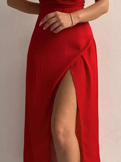 Slit Spaghetti Strap Maxi Dress - Trendsi