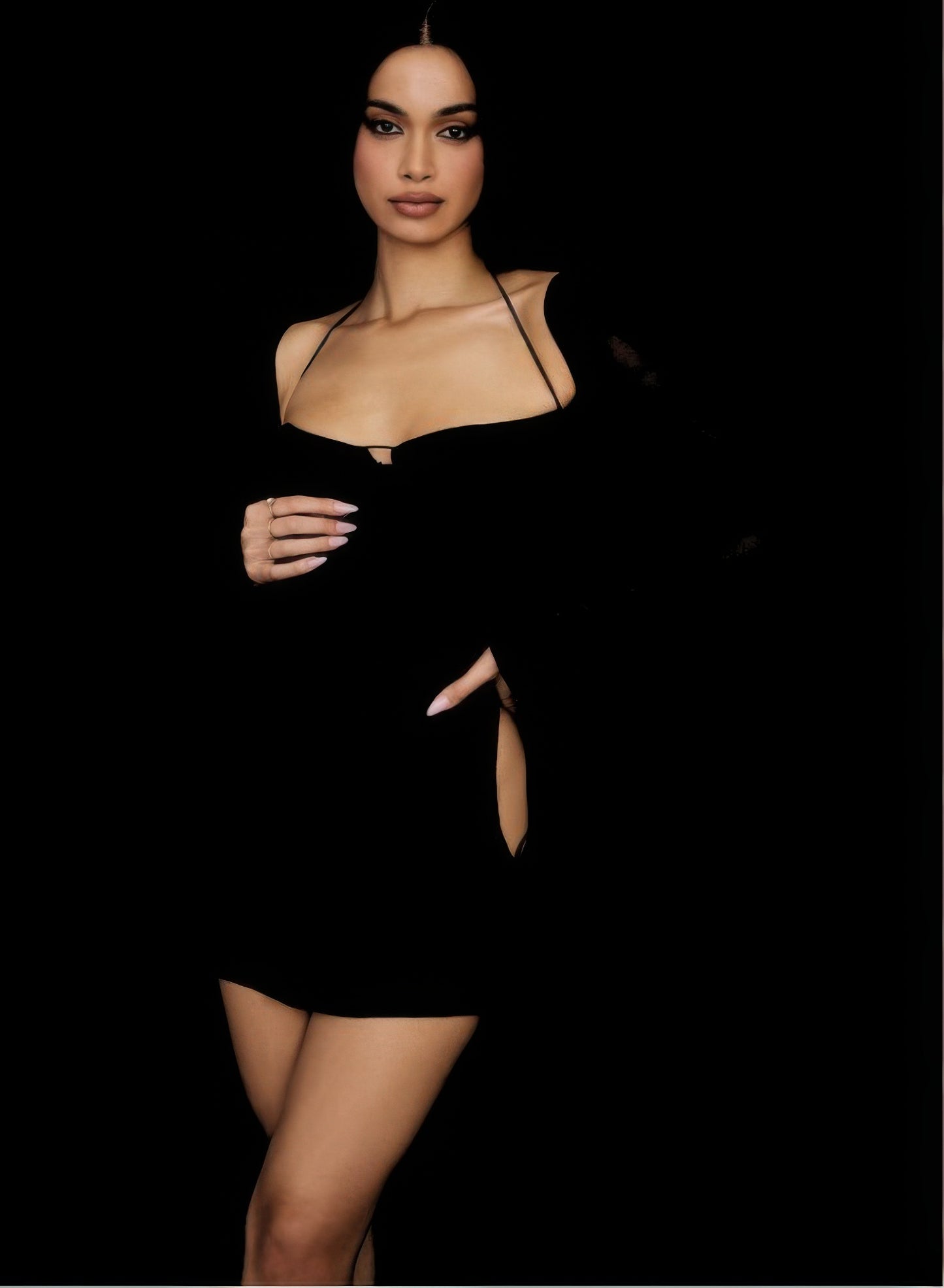 Peek Hole Mini Dress - Flirty Cutout Detail - Brinxx Couture