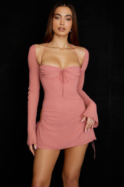 Peek Hole Mini Dress - Flirty Cutout Detail - Brinxx Couture