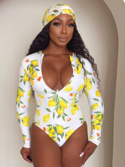 Sorrento Citrus Zip One-piece - Brinxx Couture