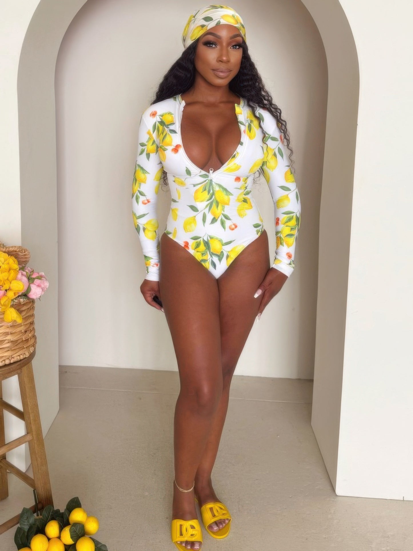 Sorrento Citrus Zip One-piece - Brinxx Couture