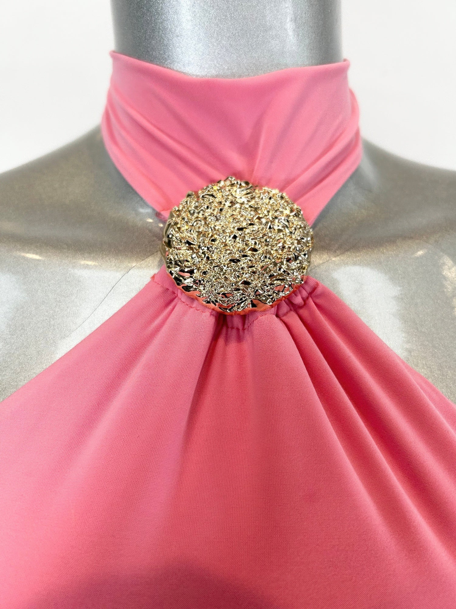 Sleeveless Mini Dress With A Halter Neck - Brinxx Couture