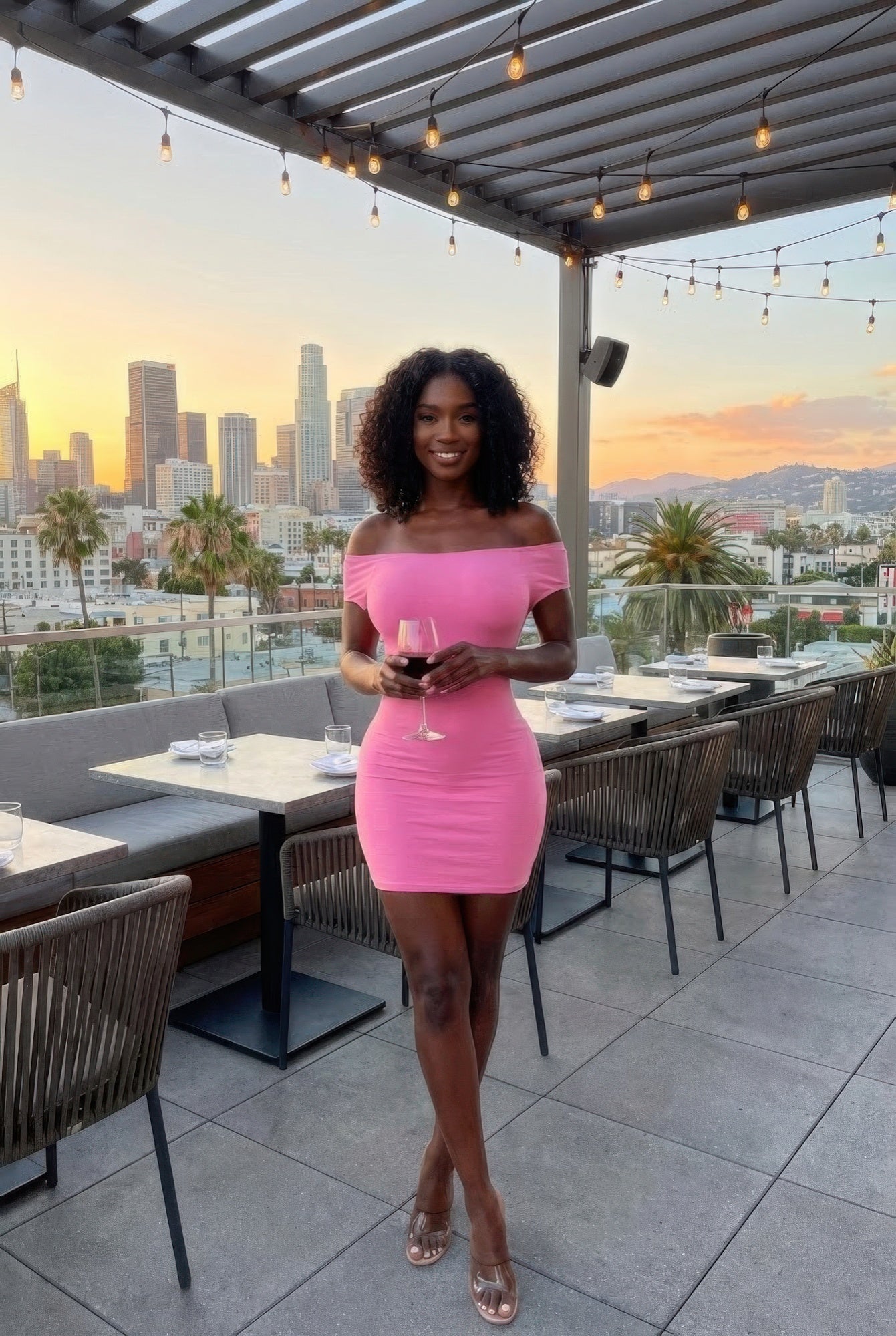 Off Shoulder Mini Dress With Open Back - Brinxx Couture