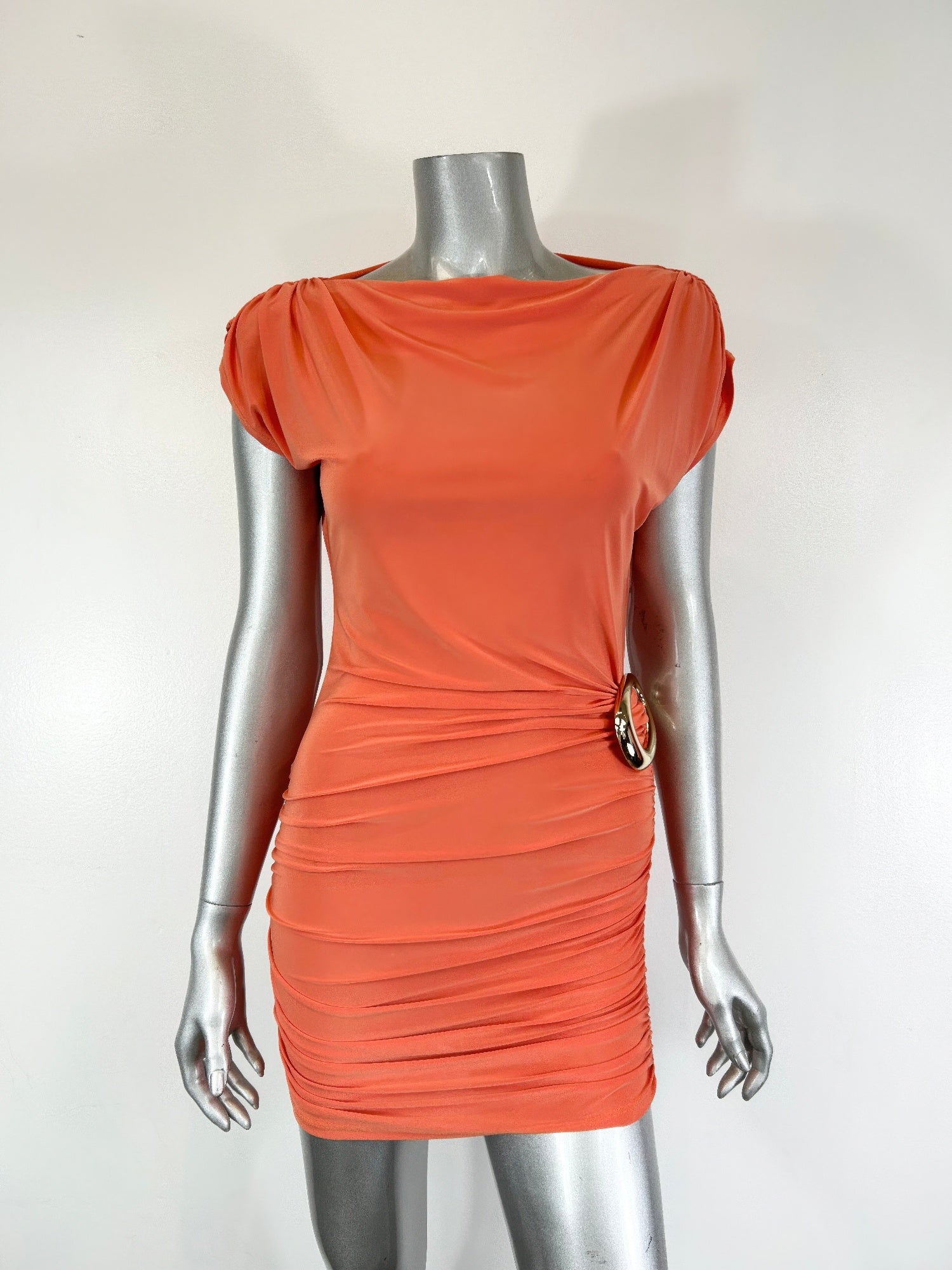 Soft Gathering At The Shoulders Cap Sleeve Mini - Brinxx Couture