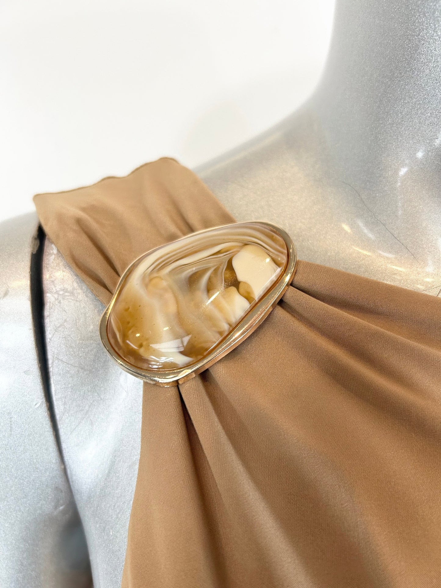 The Right Shoulder Is Gathered Mini Dress - Brinxx Couture