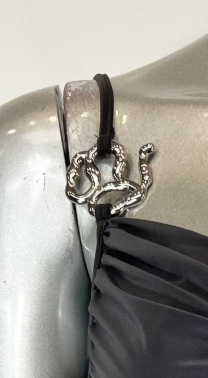 A Cowl Neckline Two-piece Illusion Maxi - Brinxx Couture