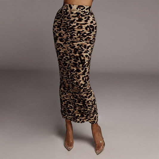 High Waist Leopard Print Skirt - Sexy Slim Fit - Brinxx Couture