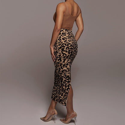 High Waist Leopard Print Skirt - Sexy Slim Fit - Brinxx Couture