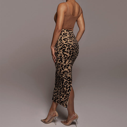 High Waist Leopard Print Skirt - Sexy Slim Fit - Brinxx Couture