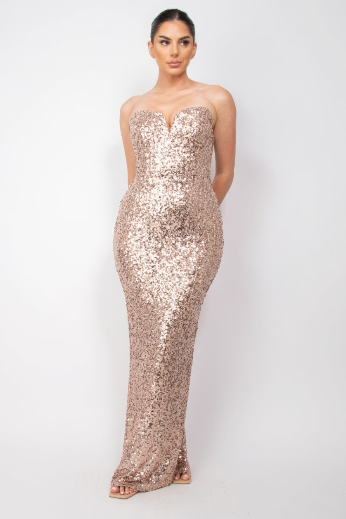 Sequin Crisscross Tube Dress - Brinxx Couture Sequin Crisscross Tube Dress - Brinxx Couture