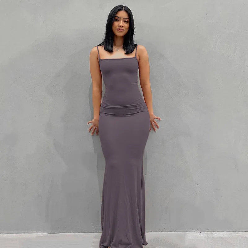 sexy maxi backless satin dress Sexy Satin Slip Sleeveless Backless Maxi Dress