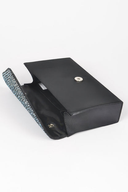 Rhinestone Satin Party Clutch - Brinxx Couture