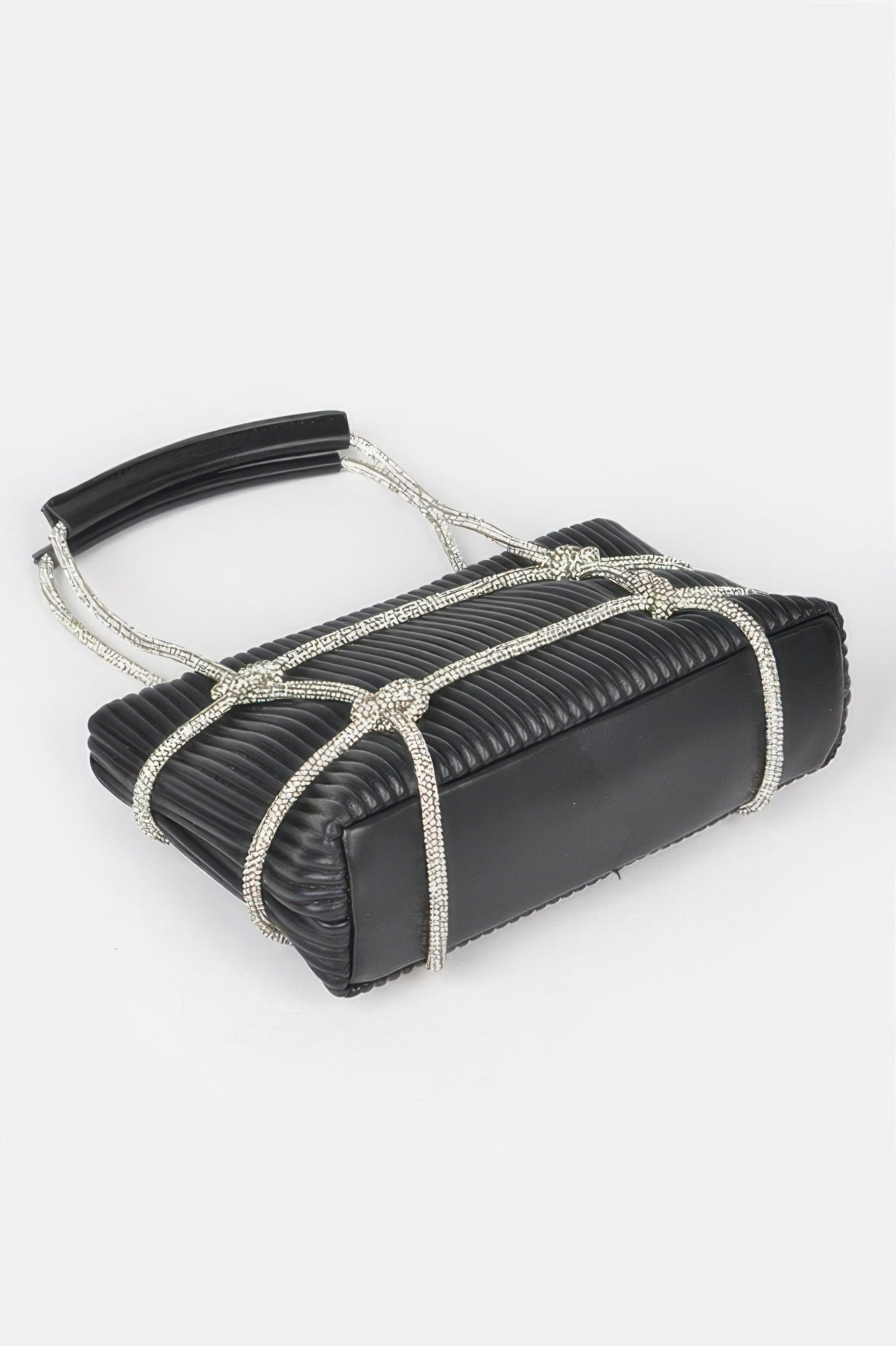 Rhinestone Strap Zip Clutch Bag - Brinxx Couture