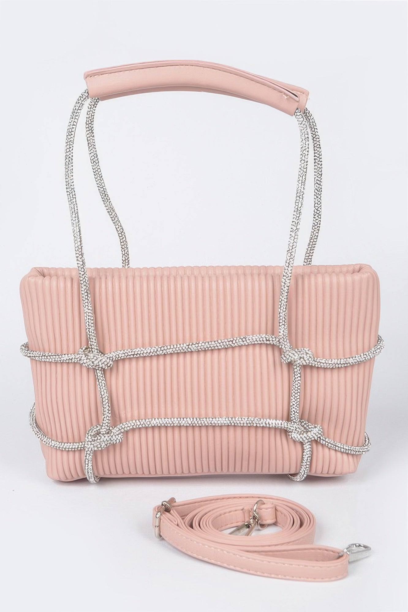 Rhinestone Strap Zip Clutch Bag - Brinxx Couture