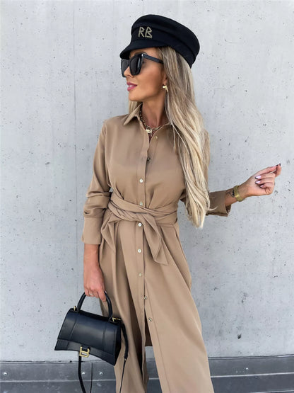 Button Front Shirt Dress - Plus Size Casual Chic - Brinxx Couture